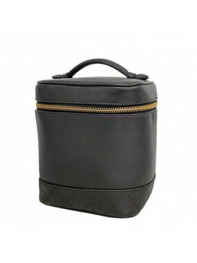 Chanel Vanity Bag Bicolor Lambskin Black Gold